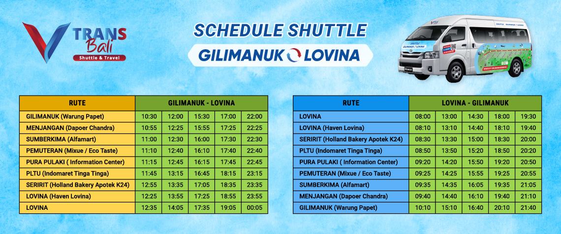 Jadwal Shuttle Gilimanuk Lovina
